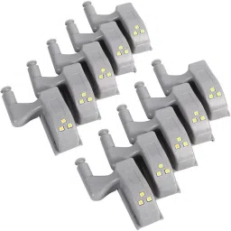 AMG Music Universal Under Cabinet Cupboard LED Hinge Light ,Warm/Cool White Night Light for Almirah and Modern Home Kitchen ,Door Hinge Lighting ,Cabinet Inner Sensor Light with Batteries (Pack of 10) Smart Bulb-30