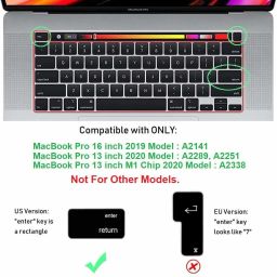RAYA Keyboard Protector Silicone Cover for 2020 & 2021 Apple MacBook Pro 13inch and Apple MacBook Pro M1 Laptops Apple MacBook Pro Keyboard Skin image 2