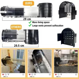 nunki trend Rat, Mouse Trap/Catcher Big Size - Ultimate Solution to All Rat Problems clear Live Trap image 5