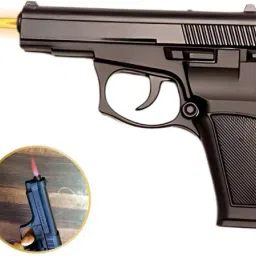 83ZZ_new Z83 Metal Gun Lighter Barrel Pull Back System Black Look Heavy Weight Gun Pocket Lighter-image-26