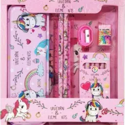 Stationery Unicorn Art Metal Pencil Box-image-45