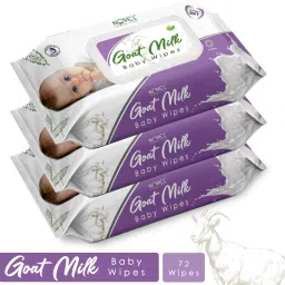 Goat Milk Baby Wipes 72's Sheet Pack Of 3-image-36