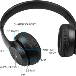 Music And Gaming Headphones With Mic And High Bass Sound Neckband Earphone Bluetooth & Wired Headset-image-32