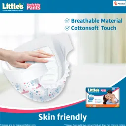 little's Comfy Baby Pants, Standard, Small, 40 Count With 10 Hours Absorption Protection - S image 3