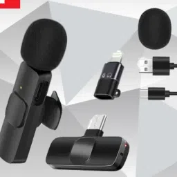 G1209_K8 MIC LATEST TYPE C SUPPORTED WIRELESSMICROPHONE BLACK (PACK OF 1) Cable-21