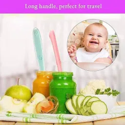 yash Soft tip Silicon Spoons for Child Feeding ,First Stage Spoons for child - SILICON image 5