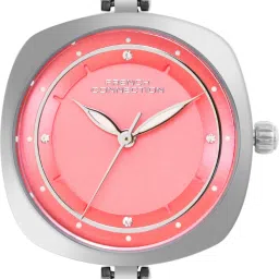 SUNRAY Pink Round Dial With Steel With Pink Stone Metal Strap Watch Analog Watch - For Women FCD2SM-picture-5