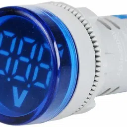 Volt Metar 0001 Digital Display Volt Meter Indicator,Signal Lamp,Lights Tester Range 60-500V AC, 22 mm (Blue) Digital Voltage Tester-17
