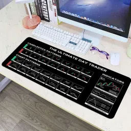 DIVINOUSGEM Stock Market Mouse Pad, Char Pattern Candle Stick Mousepad-22