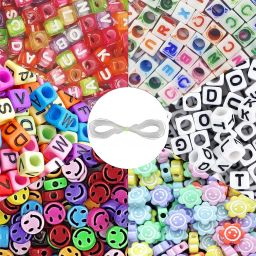 1400 Alphabet(4 Types) & 80 Emoji Beads (2 Types)| Beads for Jewelry Art & Craft-image-19