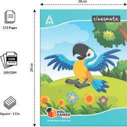 classmate Text Book-size Notebook Square 172 Pages image 3