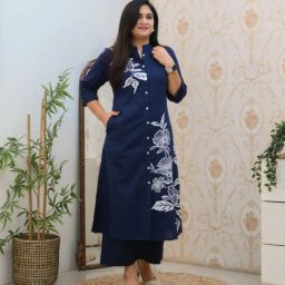 Women Viscose Rayon Kurta Pant Set-image-100