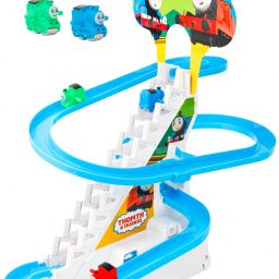 Stair climbling Train Engine Roller Coaster Slide Toy Set of 3 Cute Small-image-20