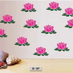 D-07 Lotus Flower Stencil Stencil-23