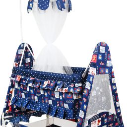Cradle for kids cradle for baby boy and girl Cradle With Swing & Mosquito Net-3