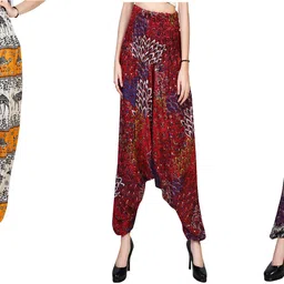 narnari Printed Rayon Women Harem Pants-picture-30