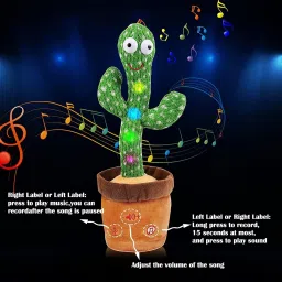 sonpal Dancing Cactus Talking Plush Toy with Singing & Recording Repeat function image 5