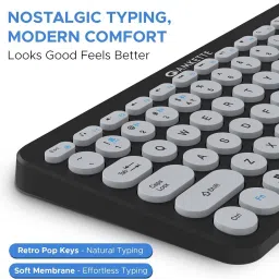 AMKETTE Optimus 4 in 1 Compact Bluetooth, Wireless Handheld Laptop Keyboard Compatible with Desktop, Laptop, Tablet, iPad, Mac multimedia_keys,Optimus BT Keyboard image 3