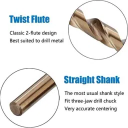 kshivi Drill Bit Set DB:022 Combo Of 13 Pcs Twisted HSS Drill Bit For Metal And 5 Pcs Wood Working Drill Bits For Wood (Pack Of 2) image 4