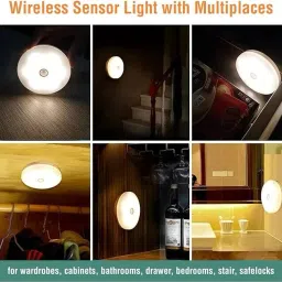 fatfish Wireless Self Adhesive LED Body Induction Lamp Sensor Light for Wardrobe. Table Lamp image 2