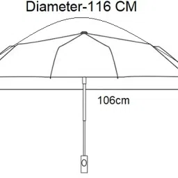 frackson 12 Rib Umbrella Automatic Open with Wind Vent, Big size for Rain, Windproof. Umbrella image 4
