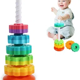 Rainbow Spinning Stacking Toy for Toddlers to improve The Dedication-picture-27