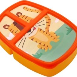 Yellow Tiger Cartoon Classic Lunch Box Durable 1 Containers Lunch Box-image-42