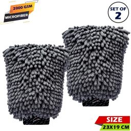 Microfiber Vehicle Washing Washing Mitt Hand Glove-image-49