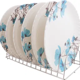 Unbreakable Melamine Round Full Dinner Plates (Set of 6) (GF-22-Multi) Dinner Plate-image-3