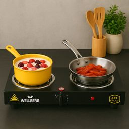 Portable Electric Coil Stove | 2 Burner Hot Plate for Hostel, Home & Outdoor Use Electric Cooking Heater-image-93
