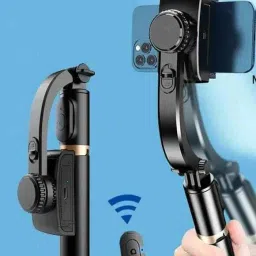EVAAENTERPRISES Q08 Gimbal Selfie Stick 3 Axis Gimbal for Mobile, Camera image 4