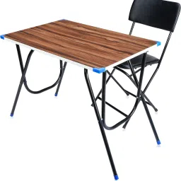 furnigully Multipurpose Portable Study & Laptop Table with Folding Chair Metal Multipurpose Table image 2