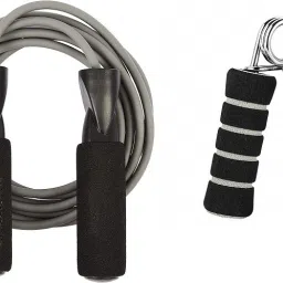 Skipping Rope With Hand Gripper ( Pack Of 2) Fitness Accessory Kit Kit-image-38