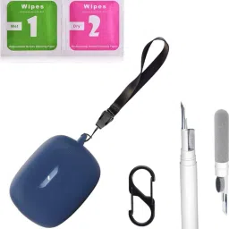 Leiox Silicone Press and Release Earbuds Case For JBL Wave Beam 2 case With Cleaner Kit, Lanyard & Wipes-12