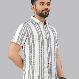 Men Regular Fit Striped Spread Collar Casual Shirt-image-53
