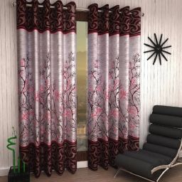 152 cm (5 ft) Polyester Semi Transparent Window Curtain (Pack Of 2)-image-49