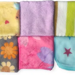 Swati enterprises Extra Soft Roomal / Towels For Women'S, Kids And Newborn Babies - Set Of 6 ["Multicolor"] Handkerchief-image-28