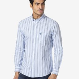 Men Regular Fit Striped Button Down Collar Casual Shirt-image-112