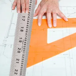 khyati stationery redesigned Stainless Steel Ruler Scale Long 2 Side Measuring Tool for Architects, Engineers Ruler image 2