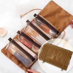 Women Brown Cosmetic Bag-image-5