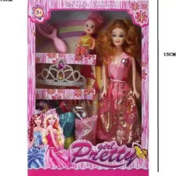 kids Girls Style Wardrobe Doll Set comes with multiple accessories & Dresses for kids-28