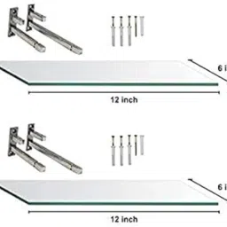 Black_corner_self_size_9inch_x_9inch_Pack_of_3 Glass Wall Shelf-image-54