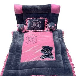 Velvet Baby Bed Sized Bedding Set-image-65
