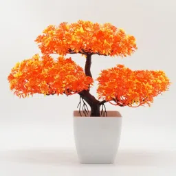 Orange Wild Flower Artificial Flower with Pot-17