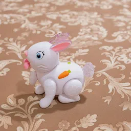 "Cute White Rabbit Toy – Battery Operated with Flashing Lights & Sound-image-93