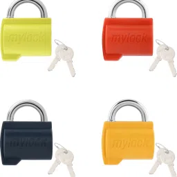 Locks MyLock Candy Baggage Padlock (Orange, Black, Yellow, Green Pack of 4) Padlock-20