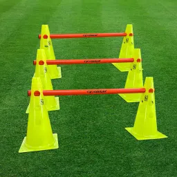 cougar Agility Hurdle 15" Cones with Pole Set (2 Cones and 1 Pole) Plastic Speed Hurdles image 4