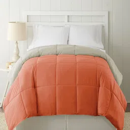 Modern Threads Orange & White Microfiber AC Room 120 GSM Single Bed Comforter-67