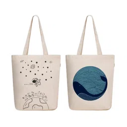 EcoRight Set of 2 Graphic Printed Canvas Structured Tote Bag-13