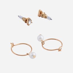 ToniQ Set of 25 Contemporary Gold-Plated Studs & Drop Earrings image 2